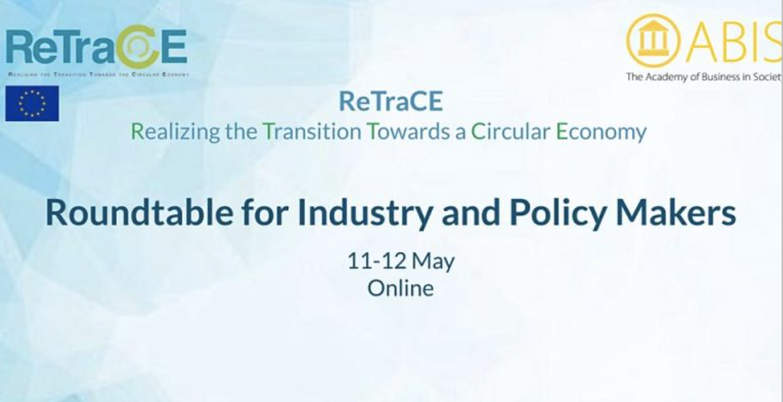 The virtual ReTraCE Roundtable for Industry and Policy Makers